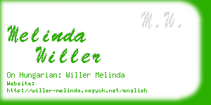 melinda willer business card